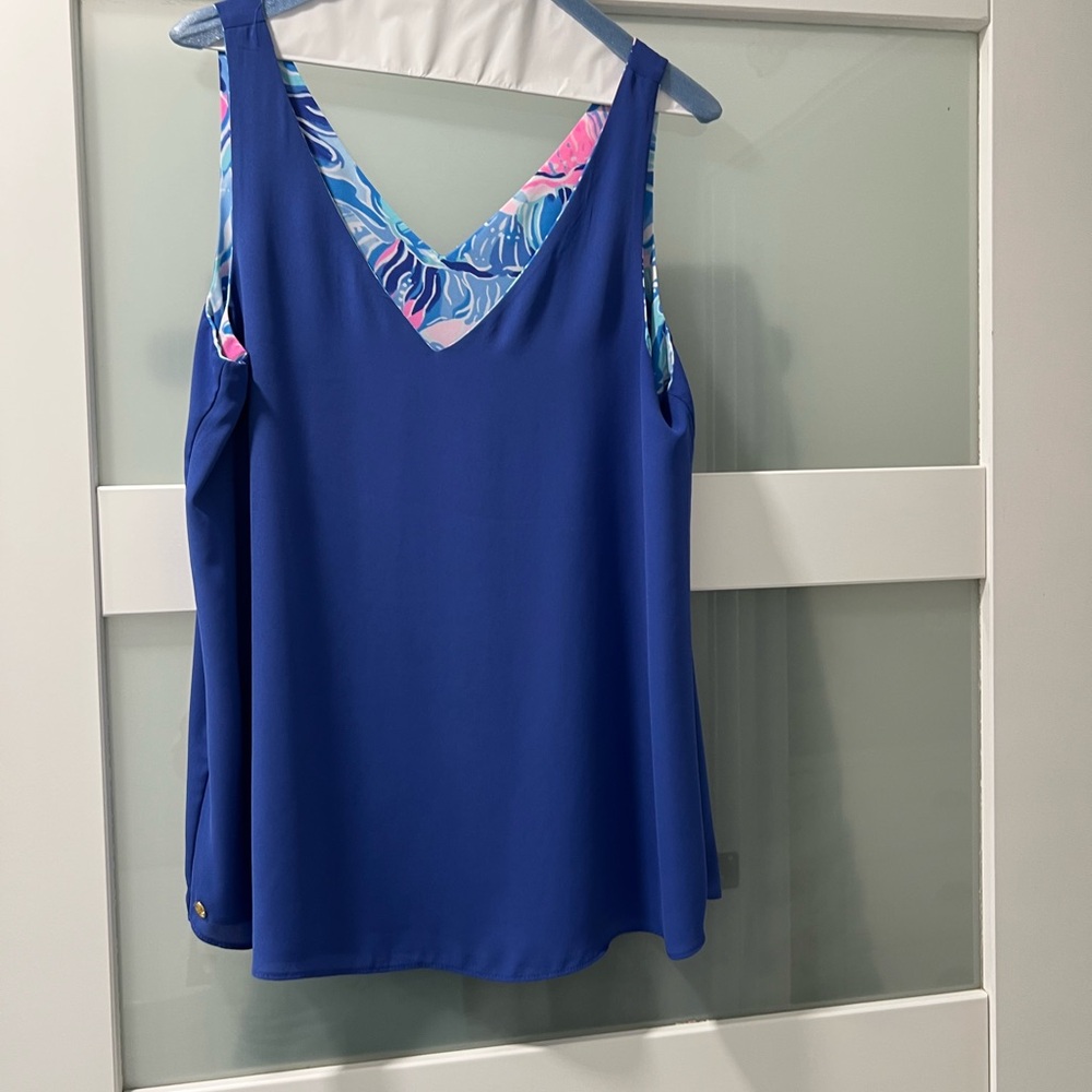 Lilly Pulitzer Blue Tank - Reversible!